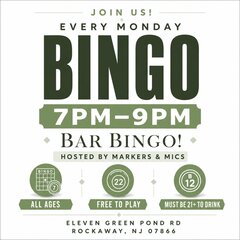 BINGO. MONDAYS. 7PM