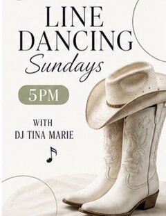 LINE DANCING. SUNDAYS. 5PM. WITH DJ TINA MARIE