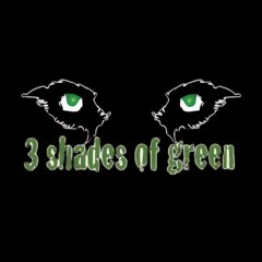 3 SHADES OF GREEN BAND LOGO. eyes