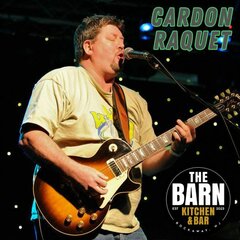 Cardon Raquet. The Barn logo. Playing and singing guitar