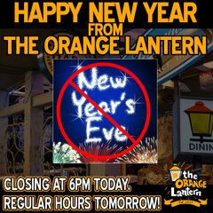 Closing early for NYE