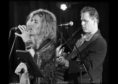 Louise and Keith on stage