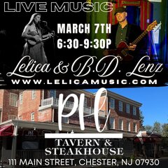 Live Music March 7th 6:30pm to 9:30pm - Lelica & B.D. Lenz