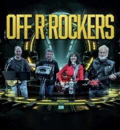 Off R Rockers band standing side by side holding their instruments