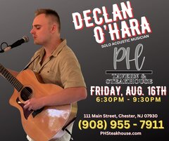 Declan O'Hara - Solo acoustic musician at PH Tavern & Steakhouse. Friday August 16th 6:30pm - 9:30pm