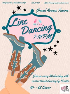 Line Dancing 7-10pm. Join us every Wednesday with instructional dancing by Kristin. 18+ $5 Cover.