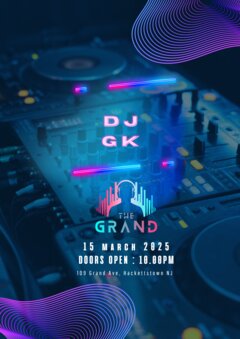 DJ GK - The Grand 15 March 2025, doors open at 10pm